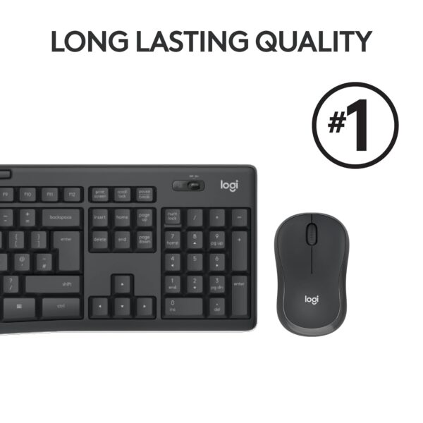 Authentic Logitech MK295 Silent Wireless Keyboard Mouse Combo - Image 3