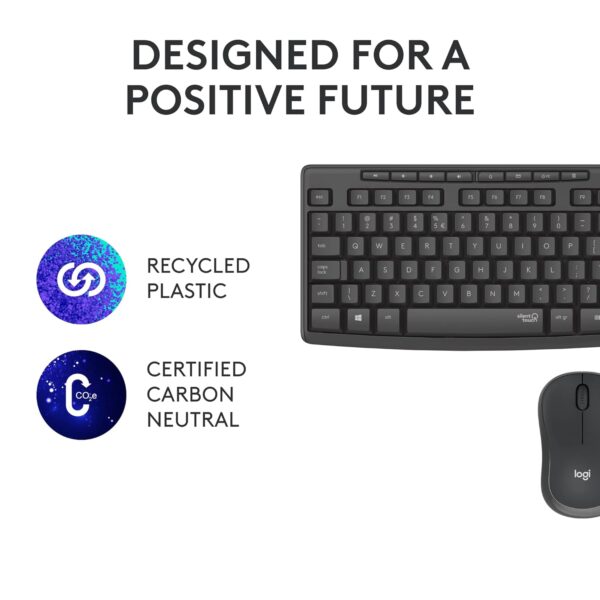 Authentic Logitech MK295 Silent Wireless Keyboard Mouse Combo - Image 2