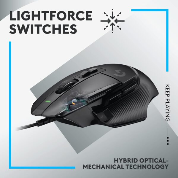 Authentic Logitech G502 X Wired Gaming Mouse Graphite - Image 3